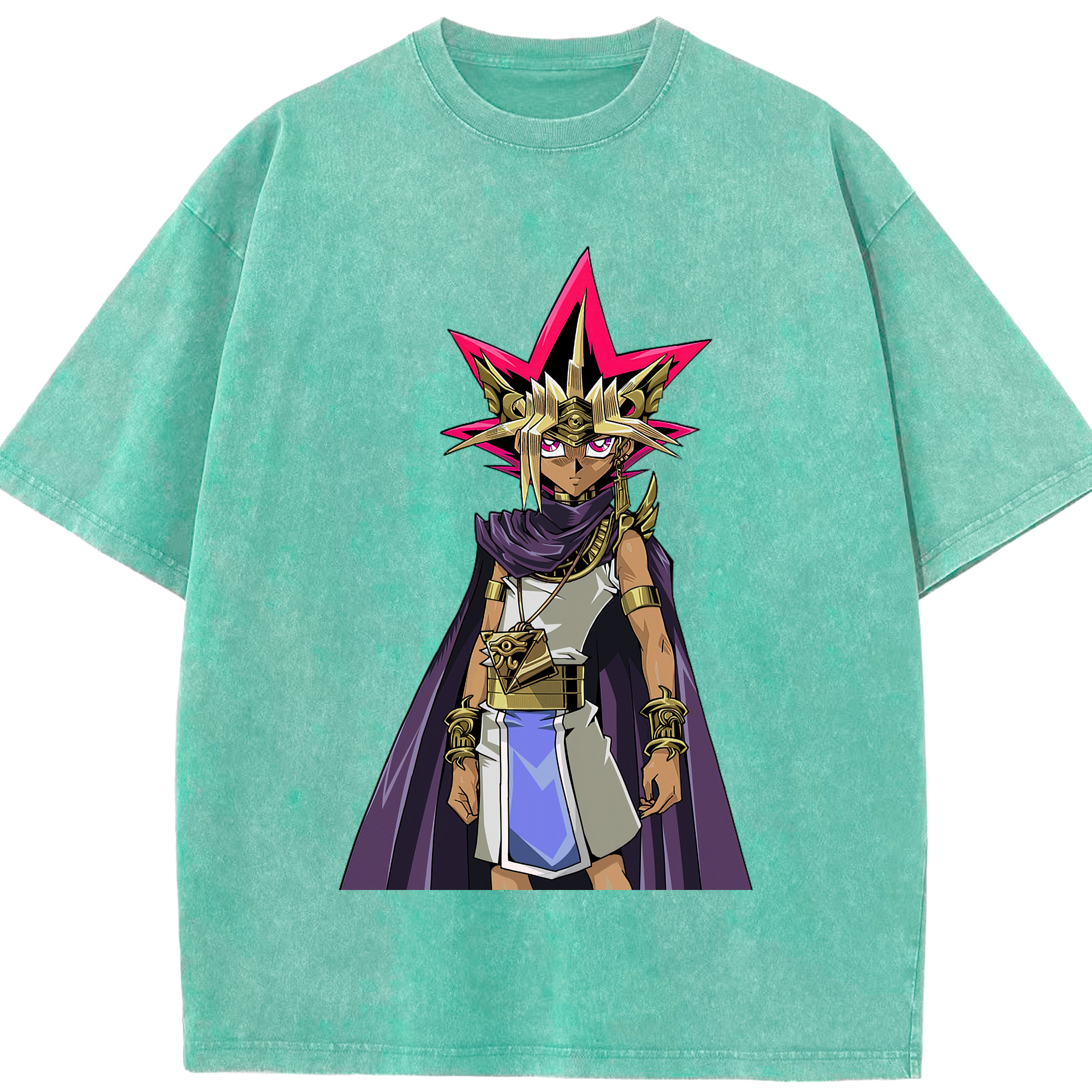 （画像用） 遊☆戯☆王 Yu-Gi-Oh! 綿100% ヴィンテージ風 半袖Tシャツ（フロントプリント）
